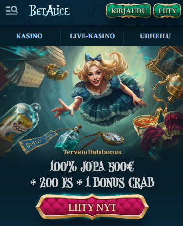 Bonukset, kampanjat ja tarjouskoodit BetAlicessa