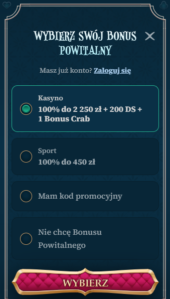 Rejestracja w BetAlice